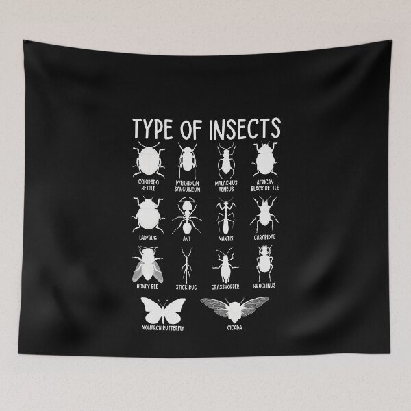 Item preview, Type Of Insects Entomology Science Biology Nature Lover designed and sold by PopStars1993.