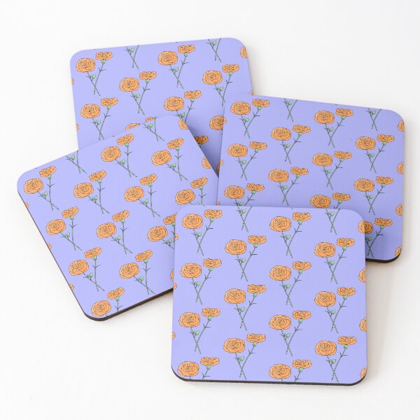 Item preview, Orange Carnation Flower Hand Drawn Illustration designed and sold by ubborn.