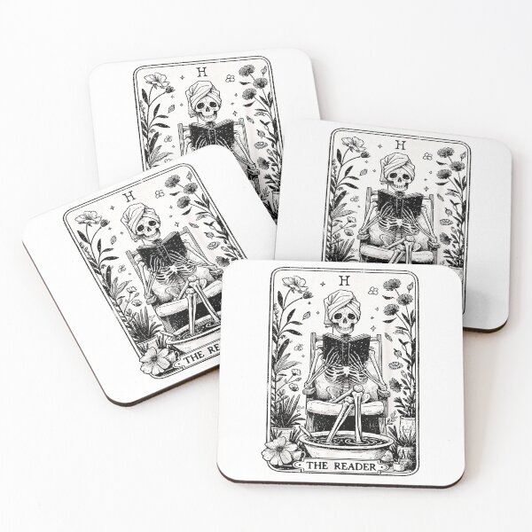 Item preview, Skeleton Reading Book The Reader Tarot Card Funny Book T-Shirt designed and sold by KTY-NUSS.