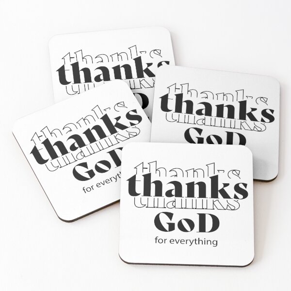 Item preview, Thanks God for Everything – Christian Faith Typography T-Shirt Design designed and sold by CrossCrafted.
