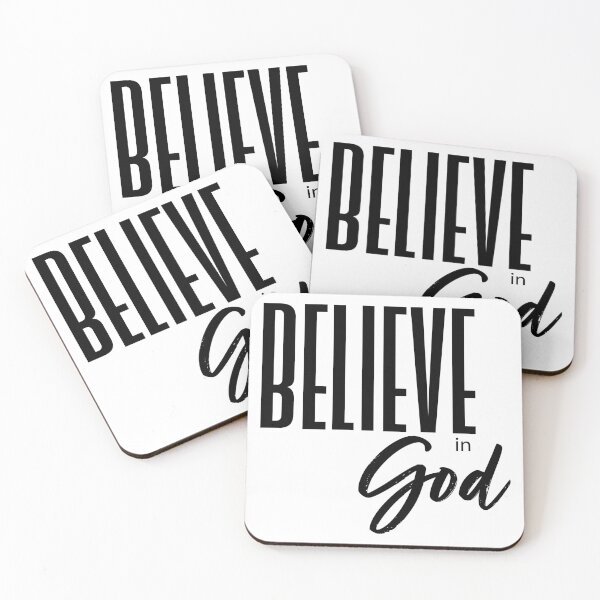 Item preview, Believe In God – Christian Faith Typography T-Shirt Design designed and sold by CrossCrafted.