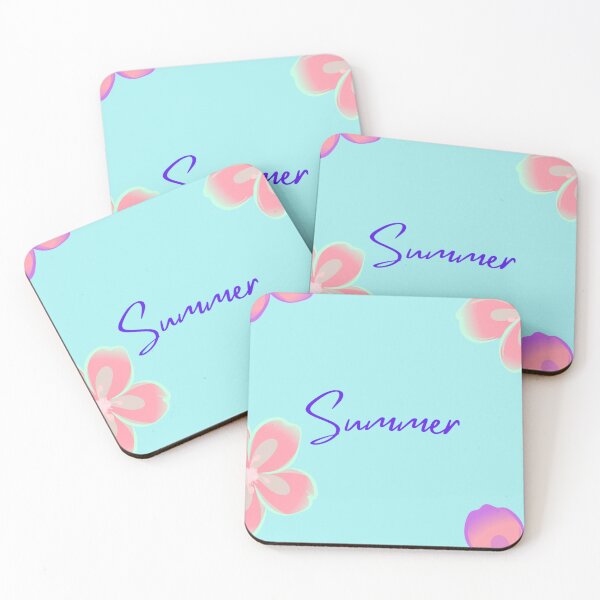 Item preview, Summer Pastel Floral Aesthetic | Tropical Aqua Flower Wallpaper designed and sold by MysticPurpleHue.