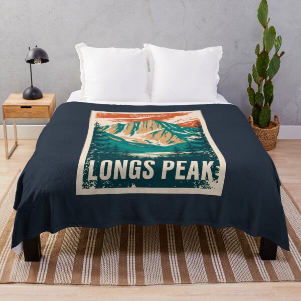 Item preview, Longs Peak Colorado Vintage Mountain Travel Poster Design designed and sold by ArcticFoxStudio.