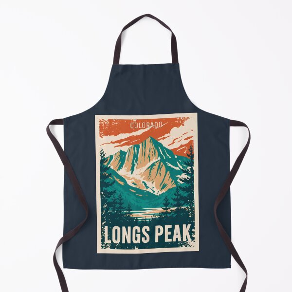 Item preview, Longs Peak Colorado Vintage Mountain Travel Poster Design designed and sold by ArcticFoxStudio.