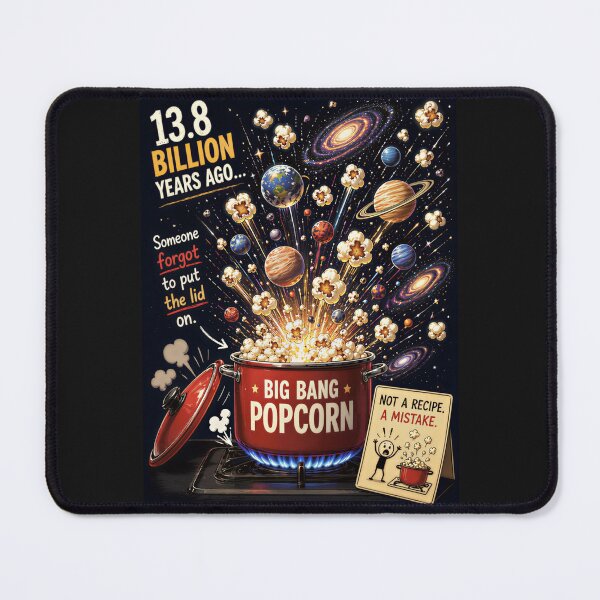 Item preview, Big Bang Popcorn — 13.8 Billion Years Ago Someone Forgot the Lid designed and sold by SammyMorry.