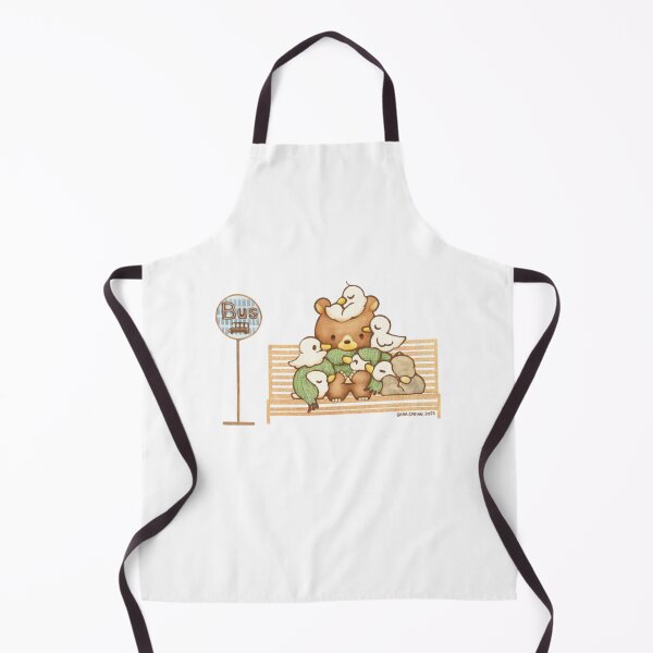 Item preview, A Warm Bear Sitting at Bus Stop designed and sold by SaraspringDes.