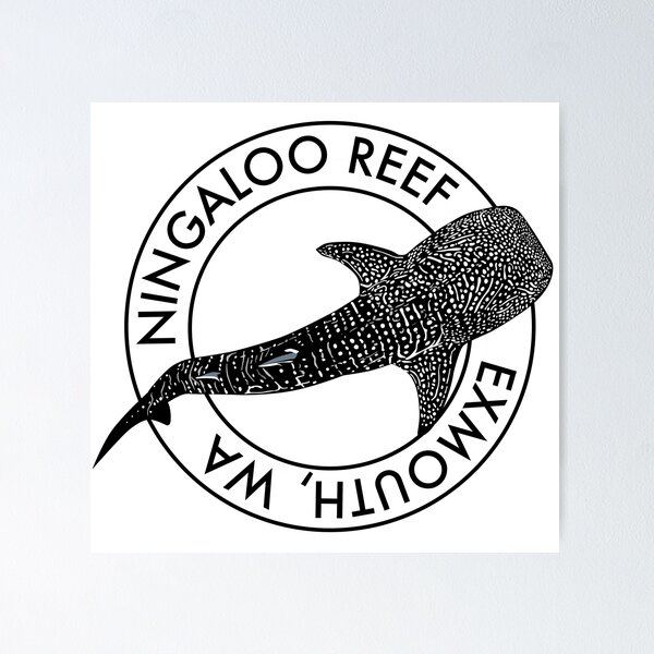 Item preview, Ningaloo Reef Whale Shark - Black designed and sold by SeaLarkArt.