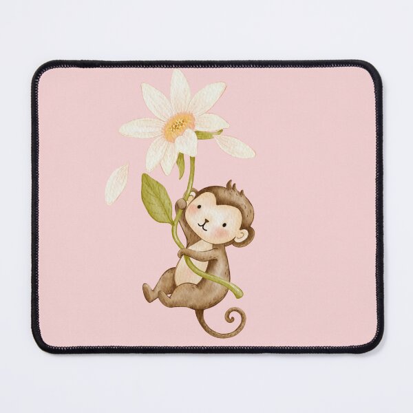 Item preview, Cute Baby Monkey Watercolor Illustration | Nursery Animal Art | Whimsical Jungle Wall Art designed and sold by SaitonG.