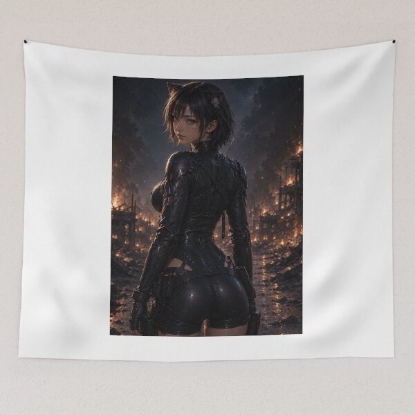 Item preview, Cyber Cat Warrior After the Battle designed and sold by RinaWorksJP.