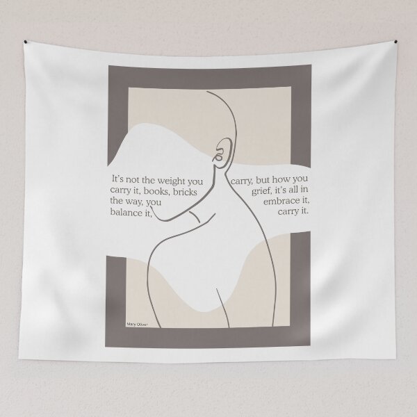 Item preview, It’s Not the Weight You Carry Mary Oliver Poster | Inspirational Wall Art designed and sold by Poeticrituation.