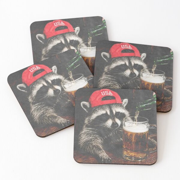 Item preview, Funny Raccoon Beer  designed and sold by DeLafroozdesign.