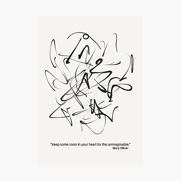 Item preview, Keep Some Room in Your Heart for the Unimaginable Poster | Mary Oliver Quote Print designed and sold by Poeticrituation.
