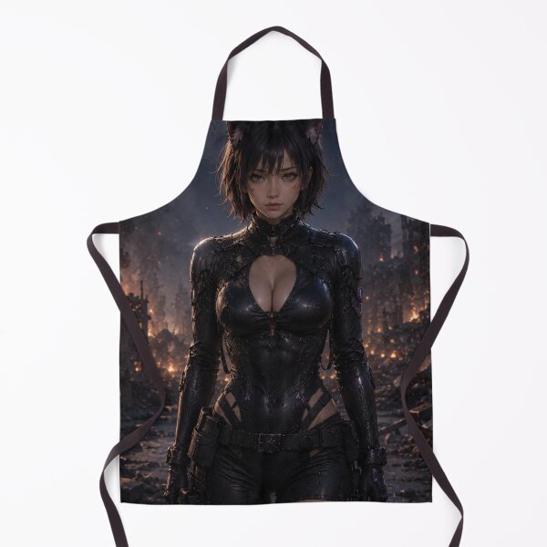 Item preview, Cyber Neko Warrior in the Burning Ruins designed and sold by RinaWorksJP.