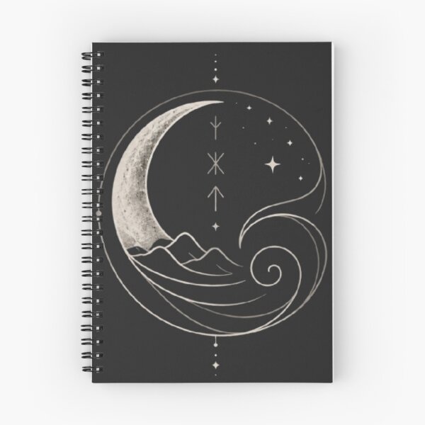 Item preview, Nordic Lunar Silence – Scandinavian Moon Zen Symbol designed and sold by InnerwayStudio.