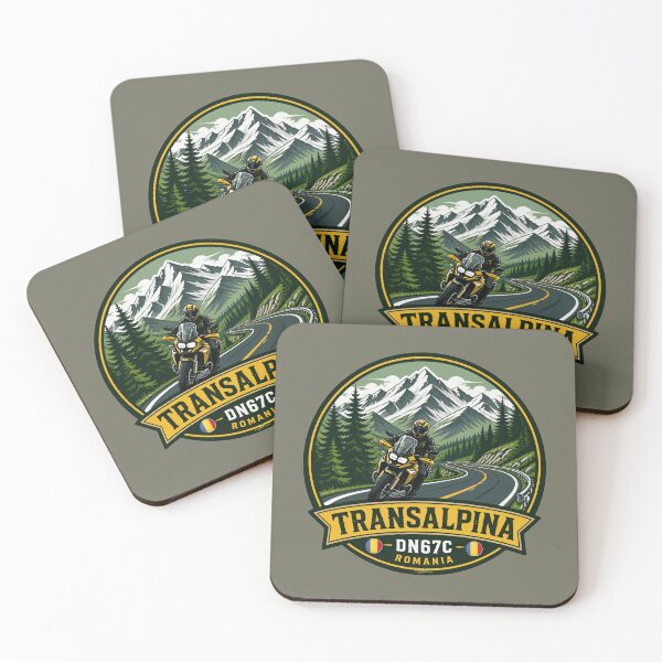 Item preview, Transalpina Romania Motorcycle Sticker T-Shirt 05 designed and sold by OuterShellUK.