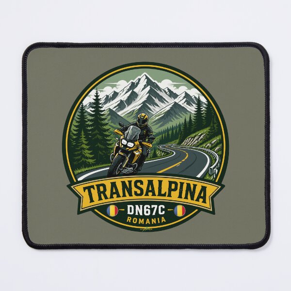 Item preview, Transalpina Romania Motorcycle Sticker T-Shirt 05 designed and sold by OuterShellUK.