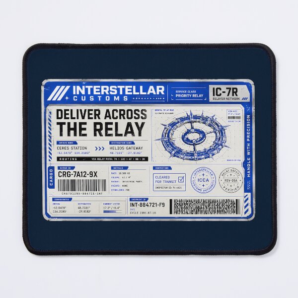 Item preview, Orbital Relay Customs Shipping Label designed and sold by agearb.