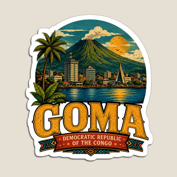 Item preview, Vintage Goma Democratic Republic of the Congo Travel Souvenir Landmark Gift designed and sold by MichaeIRellov.