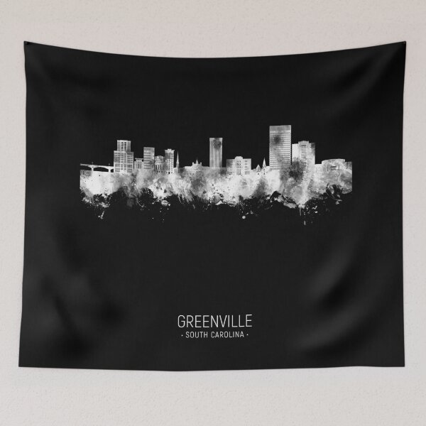Item preview, Greenville South Carolina Skyline designed and sold by ArtPrints.