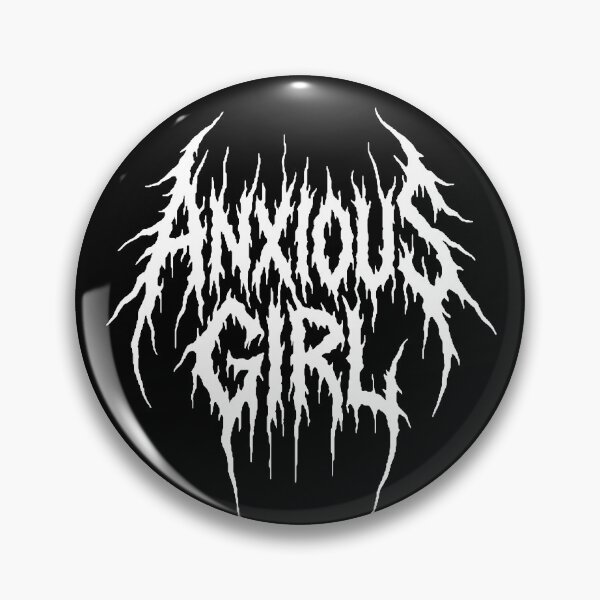 Item preview, anxious girl metal band logo designed and sold by friendlycoronerstore.
