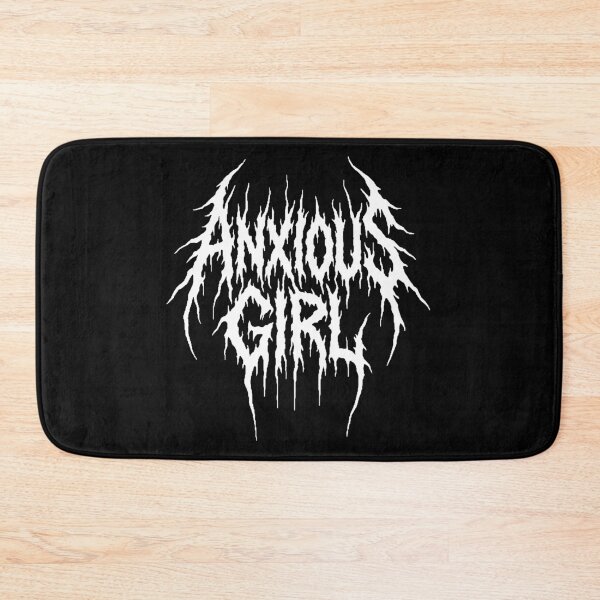 Item preview, anxious girl metal band logo designed and sold by friendlycoronerstore.