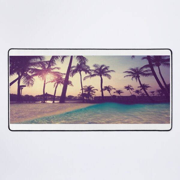 Item preview, Vintage Tropical Beach Palms Sunset Coast designed and sold by ceoyuliia.