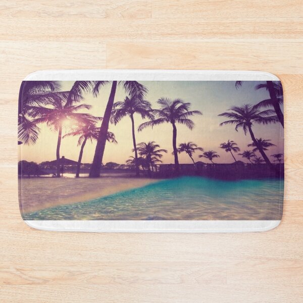 Item preview, Vintage Tropical Beach Palms Sunset Coast designed and sold by ceoyuliia.