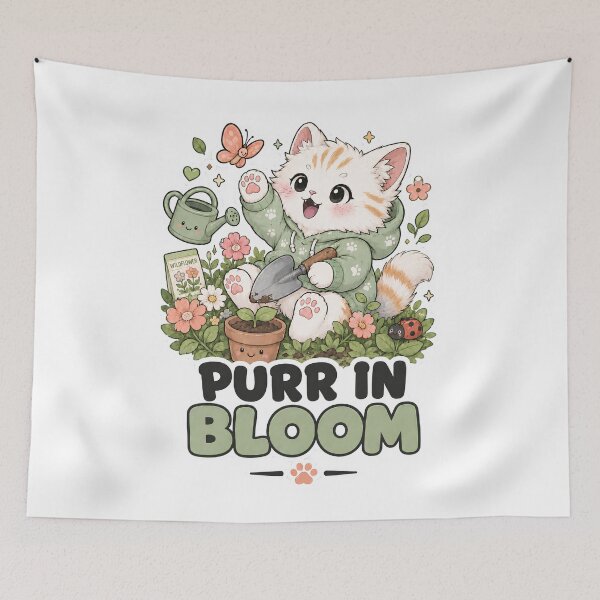 Item preview, Cute Gardening Cat Plant Lover Sticker designed and sold by MoodCats.