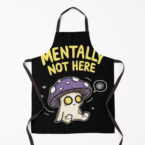 Item preview, Mentally Not Here Funny Mushroom Meme Aesthetic Cartoon Shirt Design designed and sold by The craft.