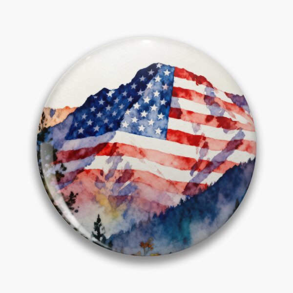 Item preview, Patriotic Mountain Scene designed and sold by MoBoo Designs.