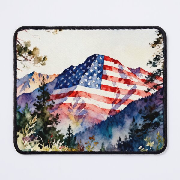 Item preview, Patriotic Mountain Scene designed and sold by MoBoo Designs.