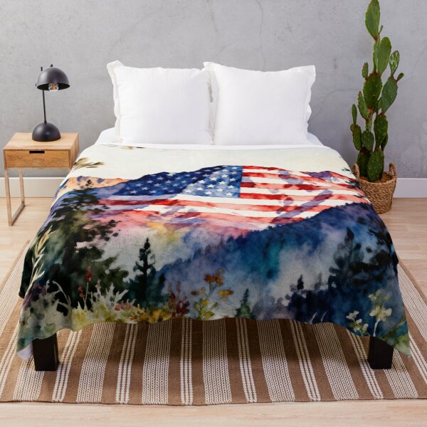 Item preview, Patriotic Mountain Scene designed and sold by MoBoo Designs.