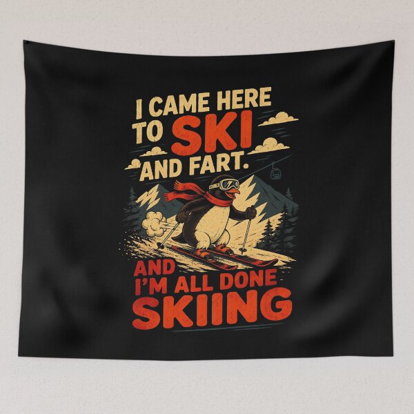 Item preview, I Came Here To Ski And Fart Penguin Shirt designed and sold by D-F-R-K.