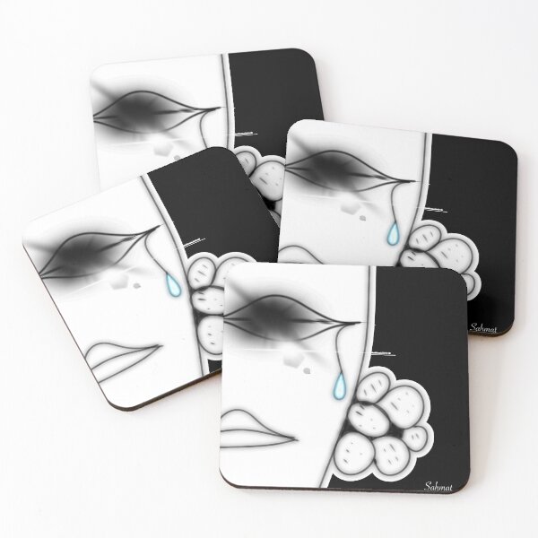 Item preview, Modern Line Art Crying Face Design designed and sold by SahmatArt.