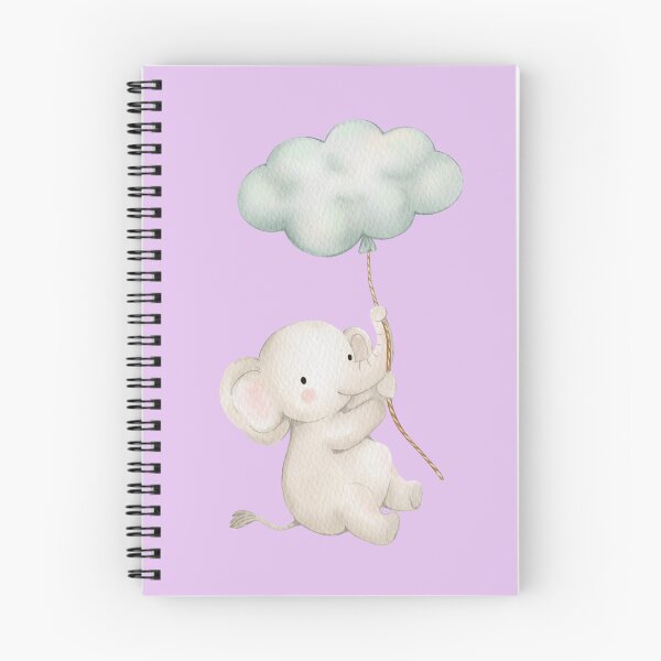 Item preview, Cute Baby Elephant Watercolor Illustration | Nursery Animal Art | Dreamy Cloud Balloon Wall Art designed and sold by SaitonG.