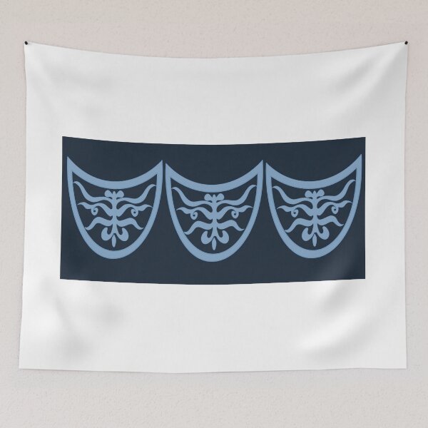 Item preview, Korean Traditional Pattern Banner - Blue Mood designed and sold by DaHaeStudio.