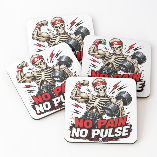 Item preview, No Pain No Pulse Skeleton Gym Workout Funny Gifts designed and sold by BadhbhArt.