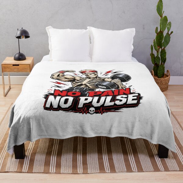 Item preview, No Pain No Pulse Skeleton Gym Workout Funny Gifts designed and sold by BadhbhArt.