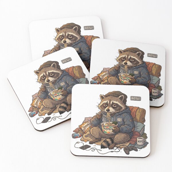 Item preview, 3AM Noodle Raccoon T-Shirt designed and sold by DmaarGroup.