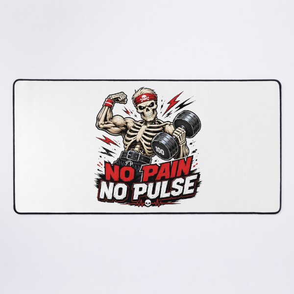 Item preview, No Pain No Pulse Skeleton Gym Workout Funny Gifts designed and sold by BadhbhArt.