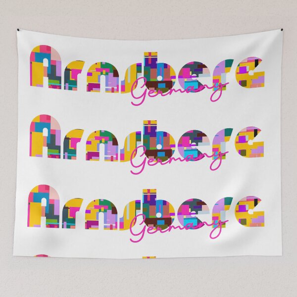 Item preview, Arnsberg, Germany, Vibrant Abstract City Typography Art designed and sold by Wanderful-roads.