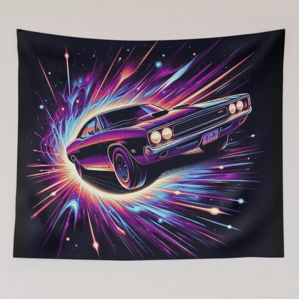 Item preview, Cosmic Muscle Car – Retro Sci-Fi Drive  designed and sold by Dogandesighn.