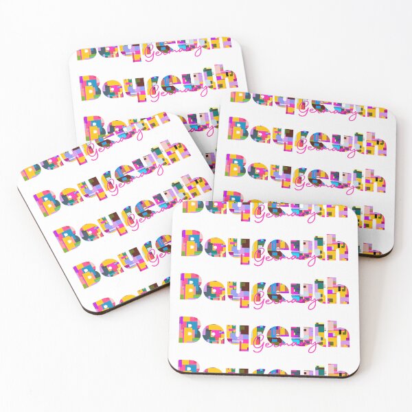 Item preview, Bayreuth, Germany, Vibrant Abstract City Typography Art designed and sold by Wanderful-roads.