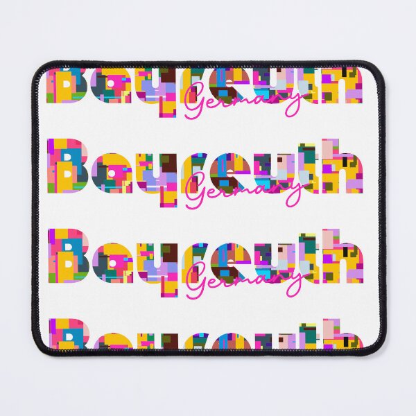 Item preview, Bayreuth, Germany, Vibrant Abstract City Typography Art designed and sold by Wanderful-roads.