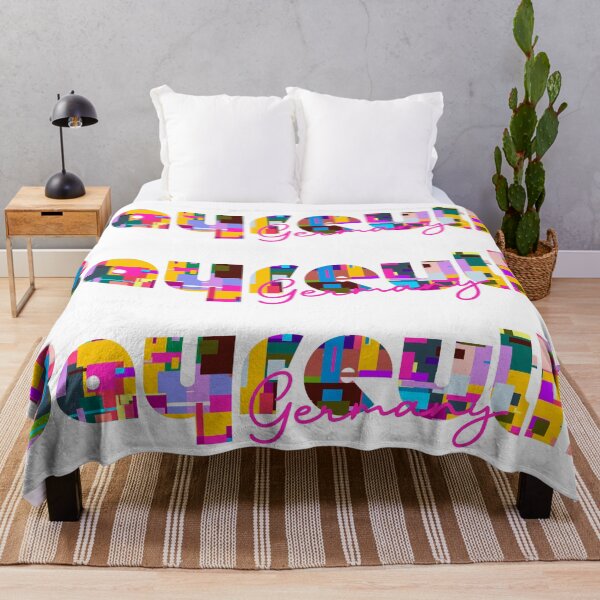 Item preview, Bayreuth, Germany, Vibrant Abstract City Typography Art designed and sold by Wanderful-roads.
