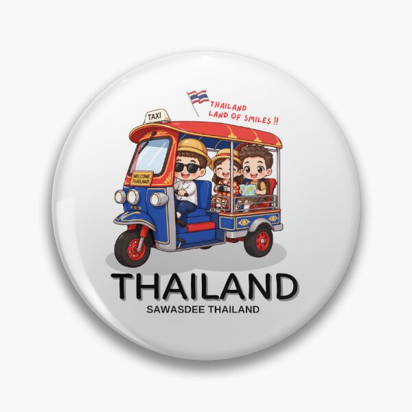 Item preview, Cute Thailand Tuk Tuk Travel Graphic – Welcome Thailand Land of Smiles Chibi Vacation Design designed and sold by Beeform.