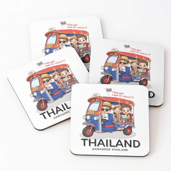 Item preview, Cute Thailand Tuk Tuk Travel Graphic – Welcome Thailand Land of Smiles Chibi Vacation Design designed and sold by Beeform.