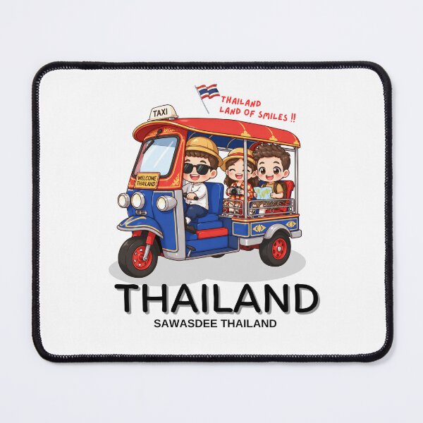 Item preview, Cute Thailand Tuk Tuk Travel Graphic – Welcome Thailand Land of Smiles Chibi Vacation Design designed and sold by Beeform.
