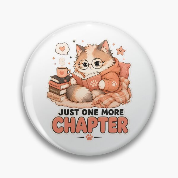 Item preview, Book Lover Cat Just One More Chapter Sticker designed and sold by MoodCats.