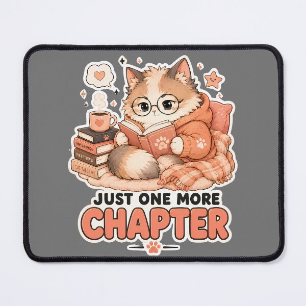 Item preview, Book Lover Cat Just One More Chapter Sticker designed and sold by MoodCats.